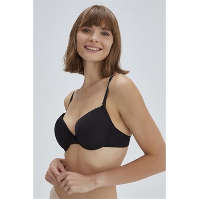 Eros ERSK121 Tulip Badem Yarı Push-Up Tek Sütyen - Siyah