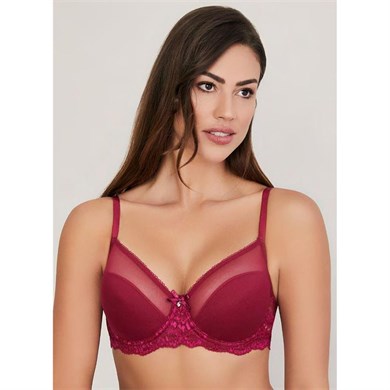 Eros ERSK300 Venüs Toparlayıcı Cuplı Tek Sütyen - Vişne