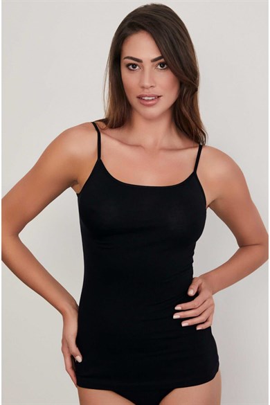 Eros ERSK600 Askılı Kadın Atlet (İkili Paket) - Siyah