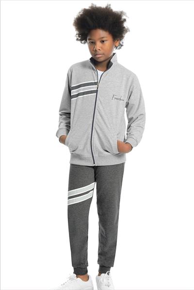 Ersoy 1003 Erkek Çocuk Uzun Kollu Eşofman Takımı-Gri