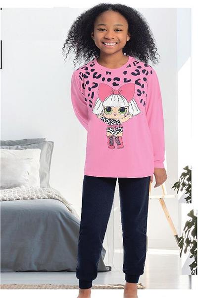Ersoy 902 Kız Çocuk Uzun Kollu Pijama Takımı-Pembe