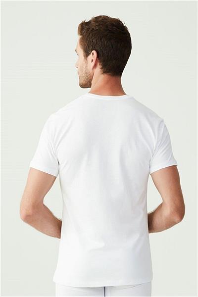 Faal 122 Erkek Kısa Kollu Penye Süprem Atlet-Beyaz