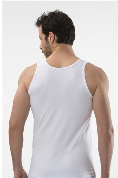 Faal 131x6 Erkek 6lı Penye Ribana Askılı Atlet-Beyaz