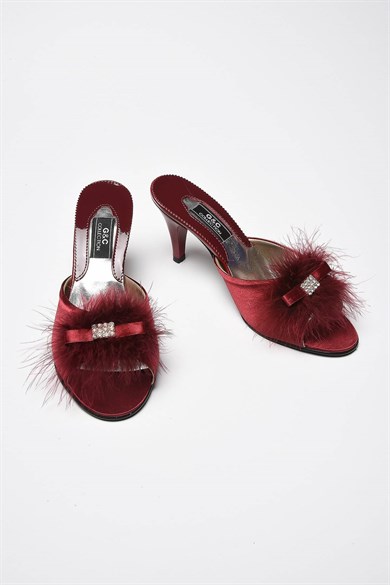 GC 215 Kadin Ev Terliği - Bordo