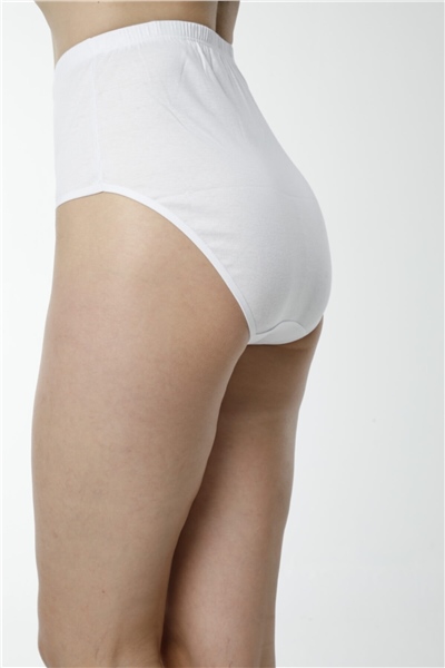 HMD 1003 Pamuklu Ribana Bato Kadın Külot - Beyaz