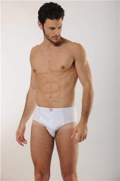 HMD 200 6lı Pamuklu Slip Erkek Külot - Beyaz
