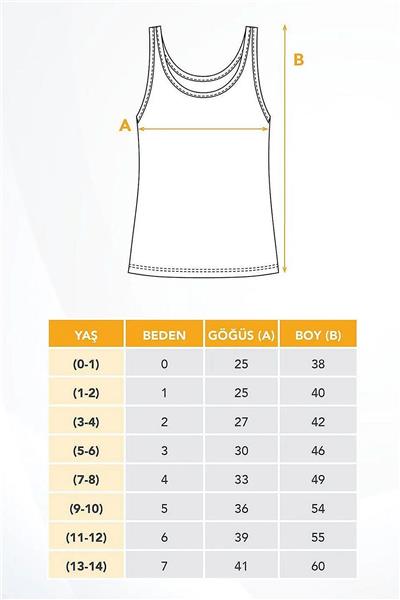 HMD 2013X6 Kız Çocuk 6lı Ribana Kalın Askılı Atlet-Beyaz