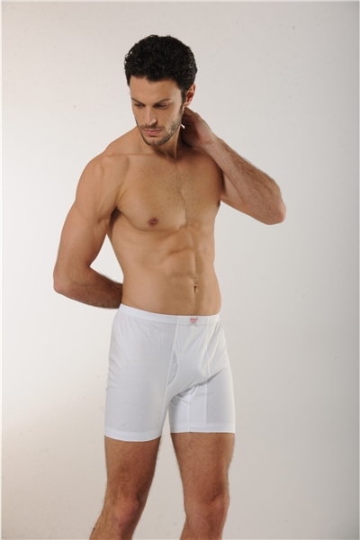 HMD 202 3lü %100 Pamuk Erkek Boxer Külot - Beyaz