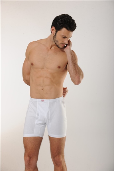 HMD 202 3lü %100 Pamuk Erkek Boxer Külot - Beyaz