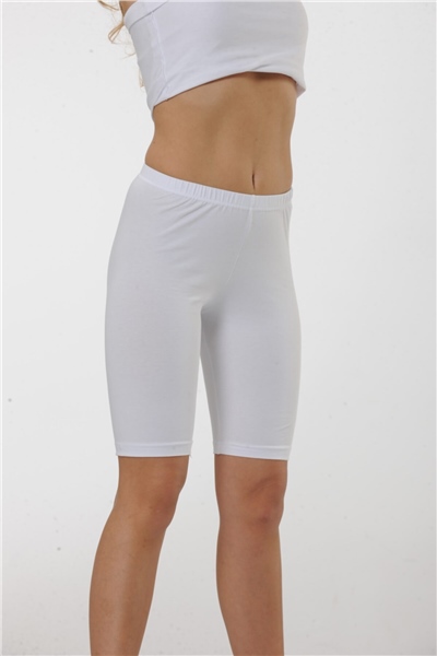 HMD 4007 3lü Diz Üstü Kapri Tayt - Beyaz