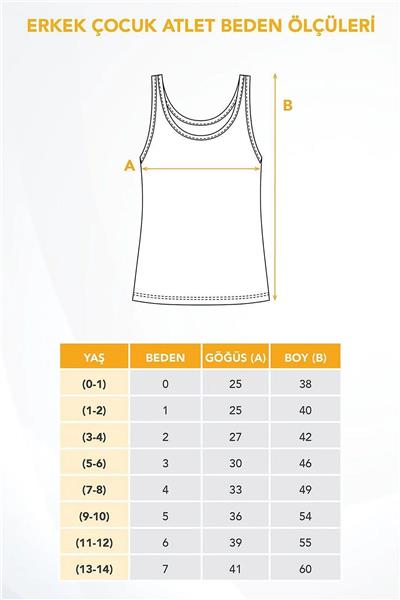 HMD 515x6 Erkek Çocuk 6lı Ribana Kalın Askılı Atlet-Beyaz