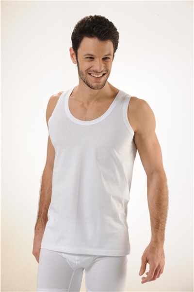 HMD 600 3lü %100 Pamuklu Suprem Askılı Erkek Atlet - Beyaz