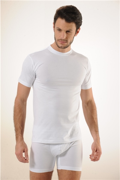 HMD 602 3lü %100 Pamuklu Süprem Kapalı Yaka Erkek Atlet - Beyaz