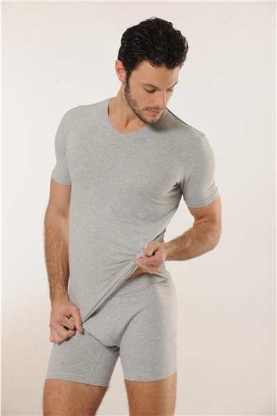 HMD 702 3lü Pamuklu V Yaka Erkek Atlet - Gri