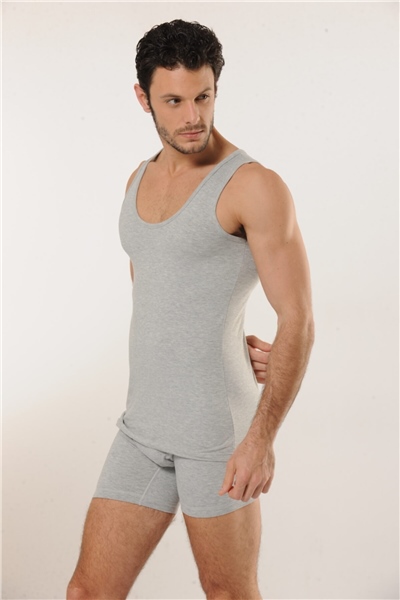 HMD 716 6Lü Pamuklu Askılı Erkek Atlet - Gri
