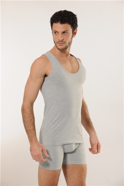 HMD 716 6Lü Pamuklu Askılı Erkek Atlet - Gri