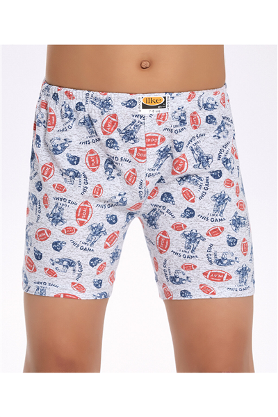 İlke 340 Erkek Çocuk 12li Desenli Boxer-Desenli