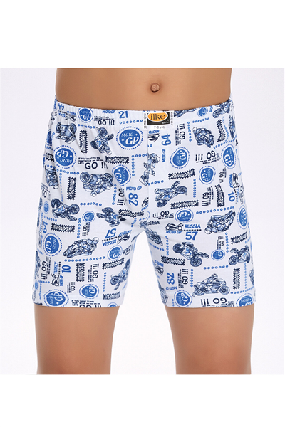 İlke 340 Erkek Çocuk 12li Desenli Boxer-Desenli