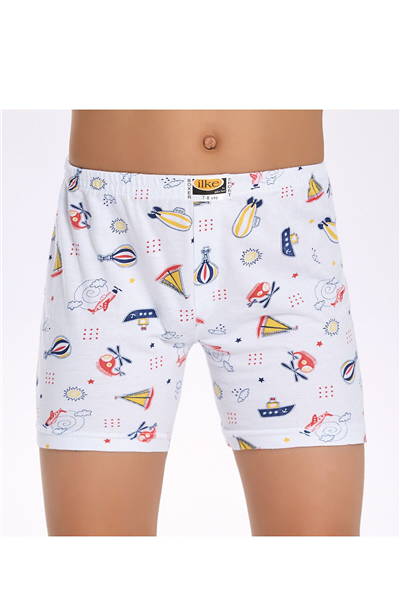 İlke 340 Erkek Çocuk 12li Desenli Boxer-Desenli