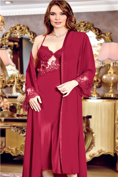 Jeremi 210 Çeyizlik Saten 6lı Set-Bordo
