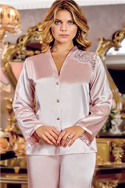 Jeremi 210 Çeyizlik Saten 6lı Set-Pudra
