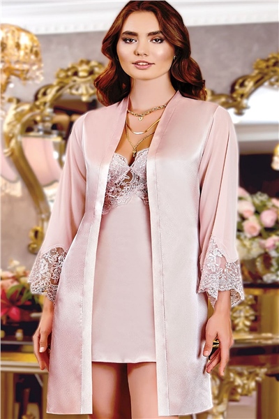 Jeremi 220 Çeyizlik Saten 6lı Set-Pudra