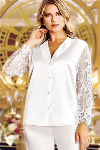 Jeremi 265 Çeyizlik Saten 6lı Set-Ekru