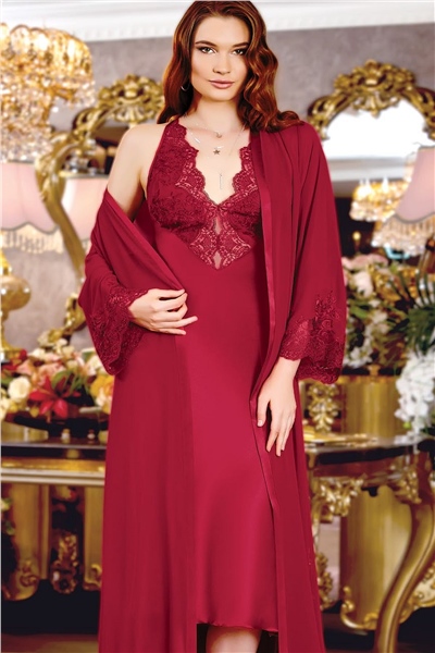 Jeremi 275 Çeyizlik Saten 6lı Set-Bordo
