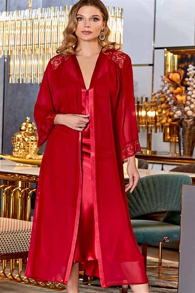 Jeremi 280 Çeyizlik Saten 6lı Set-Bordo