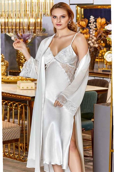 Jeremi 280 Çeyizlik Saten 6lı Set-Ekru