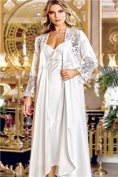 Jeremi 285 Çeyizlik Saten 6lı Set-Ekru