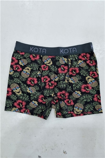 Kota 1015X6 Erkek 6lı Karışık Desen Boxer-Renkli
