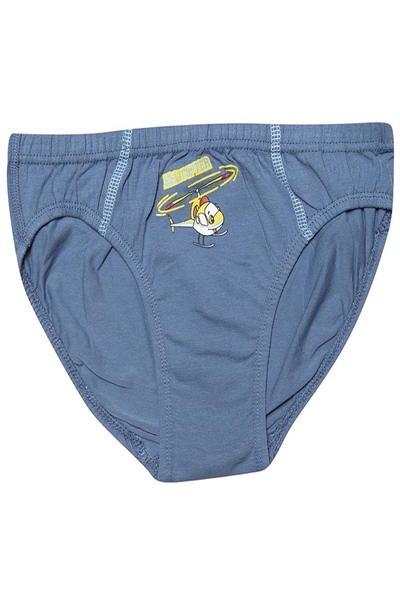 Kota 1019X12 Erkek Çocuk 12li Karışık Desen Likralı Slip Külot-Renkli
