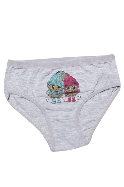 Kota 3410X12 Kız Çocuk 12li Likralı Karışık Desen Bikini Külot-Renkli