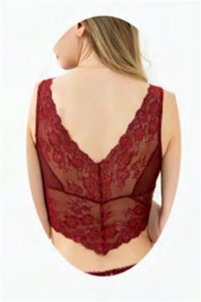 Magic Form 1470 Balensiz Dantelli Bralet-Bordo