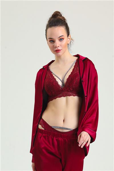 Magic Form 1475 Kadın Taşlı Dantelli Bralet Sütyen-Bordo