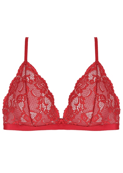 Magic Form 1680 Balensiz Dantelli Bralet-Kırmızı
