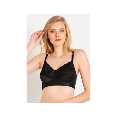 Magic Form 1764 Dantelli Balensiz Toparlayıcı Sütyen - Siyah