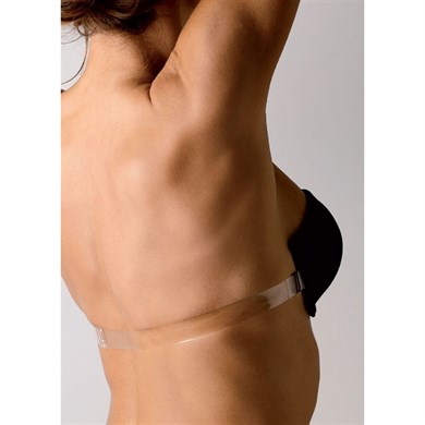 Magic Form 2020 Önden Klipsli Sırtı Şeffaf Süngerli Askısız Sütyen - Siyah