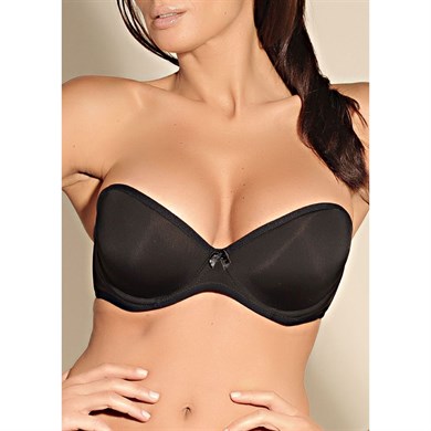 Magic Form 2081 Düz Kumaşlı Çok Dolgulu Askısız Sütyen - Siyah