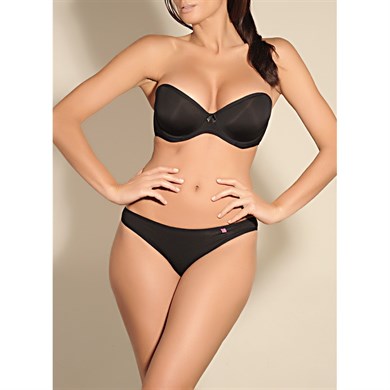 Magic Form 2081 Düz Kumaşlı Çok Dolgulu Askısız Sütyen - Siyah