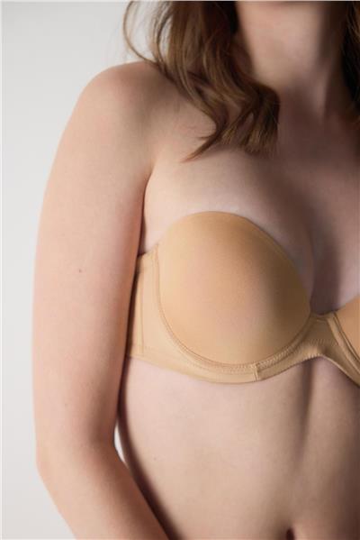 Magic Form 2081 Kadın Düz Kumaşlı Ekstra Dolgulu Straples Sütyen-Koyuten