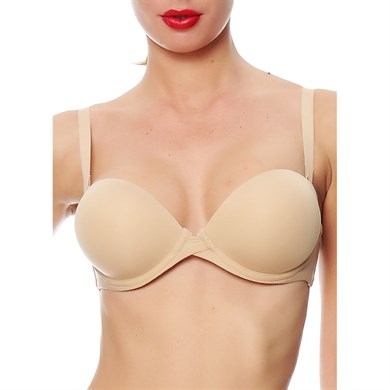 Magic Form 2087 Düz Kumaşlı Çok Dolgulu Askısız Sütyen - Ten