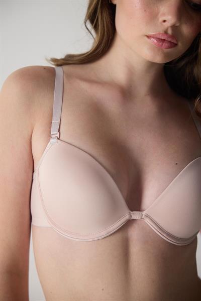 Magic Form 2169 Kadın Ortası Dekolte Düz Kumaşlı Destekli Sütyen-Pudra