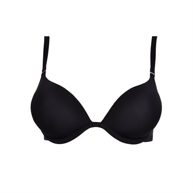 Magic Form 2187 Düz Kumaşlı Destek Dolgulu Ortası Dekolte Sütyen - Siyah