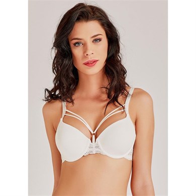 Magic Form 2589 Dantelli İpli Süngerli Sütyen - Ekru