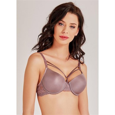 Magic Form 2589 Dantelli İpli Süngerli Sütyen - Çinko