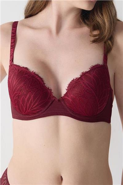 Magic Form 2685 Kadın Destekli Dantelli Sütyen-Bordo