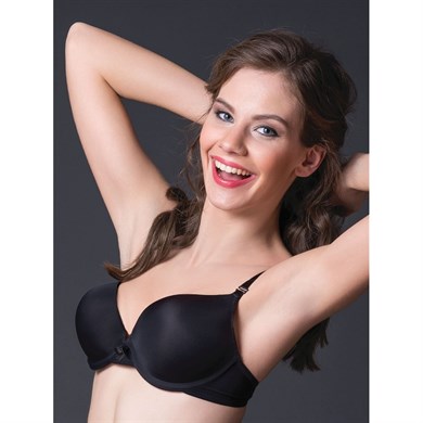 Magic Form 2687 Düz Kumaşlı Destek Dolgulu Sütyen - Siyah