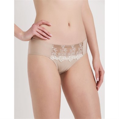 Magic Form 285 Önü Güpürlü Yüksek Bel Külot - Vizon